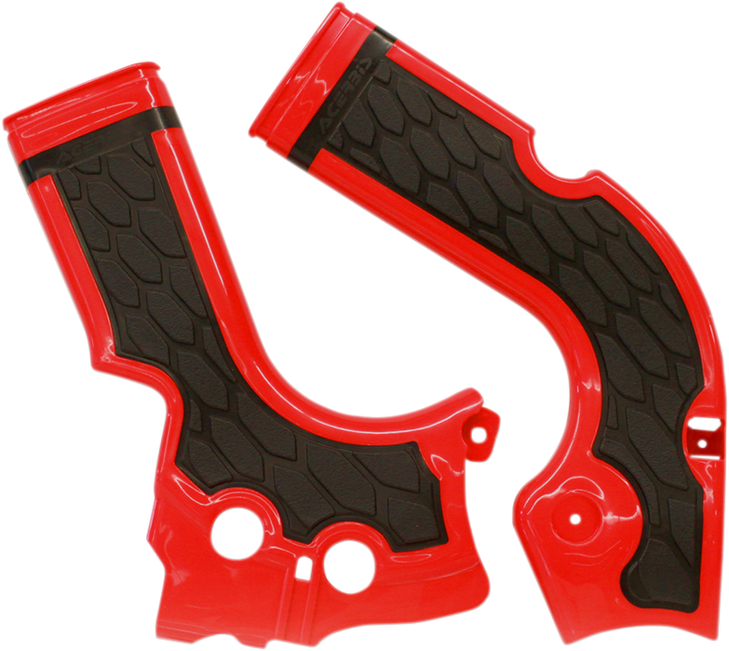 Acerbis X-Grip Frame Guards - Red/Black - Crf 250R/450R 2374241018