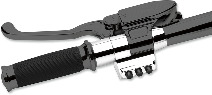 Performance Machine (Pm) Spacer - Left Side - Cable Clutch - 1-1/4" Handlebars - Chrome 0011-0751Mp-Ch