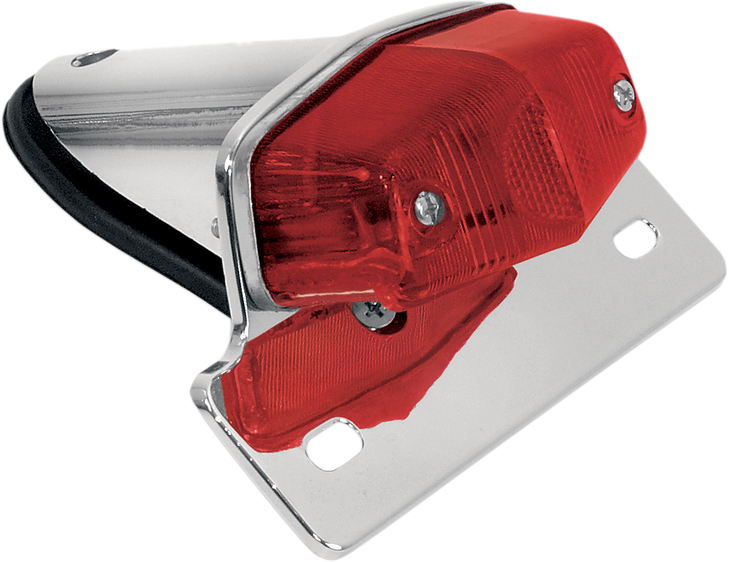 Emgo Taillight - Chrome Bracket - Red Lens 62-21521