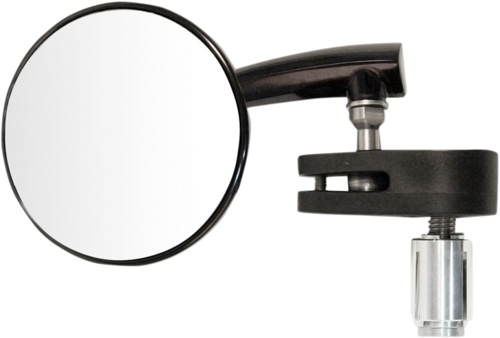 Emgo Mirror - Side View - Round - Black - Left 20-34042