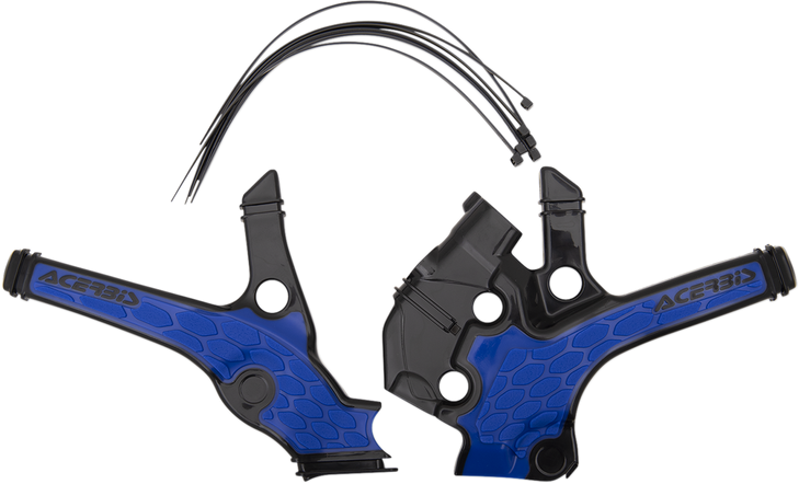Acerbis X-Grip Frame Guards - Black/Blue - Yz 65 2736381004