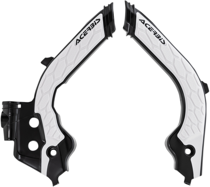 Acerbis X-Grip Frame Guards - Black/White - Gas Gas | Husqvarna 2733451007