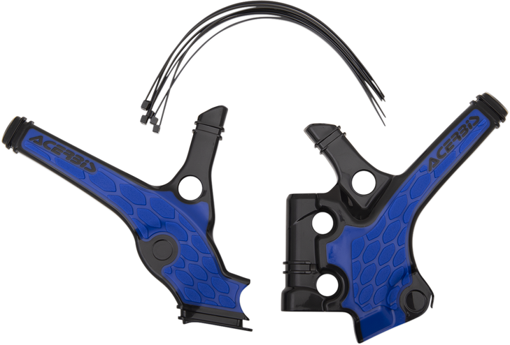 Acerbis X-Grip Frame Guards - Black/Blue - Yz 85 2736391004