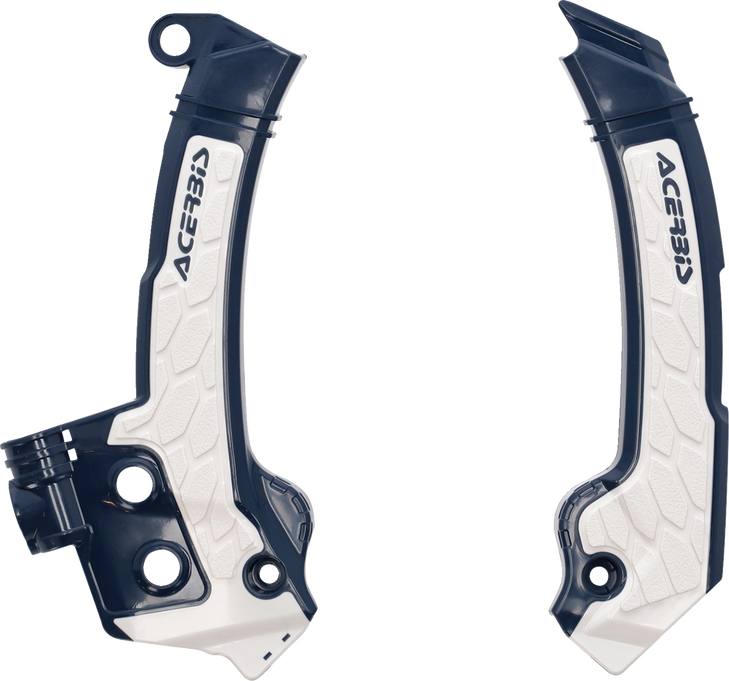 Acerbis X-Grip Frame Guards - Blue/White - Husqvarna 2979601006