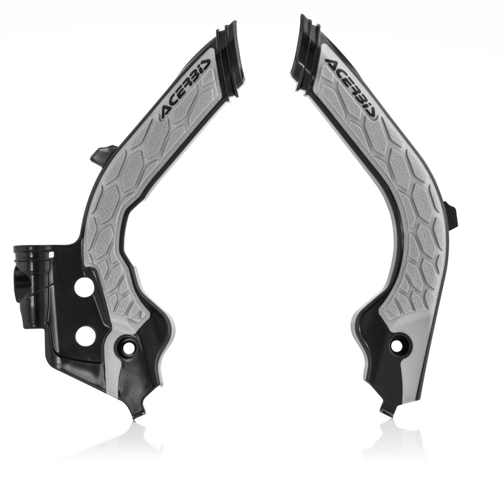 Acerbis X-Grip Frame Guards - Black/Gray - Gas Gas | Husqvarna 2733451001
