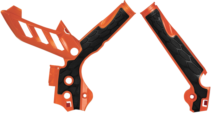 Acerbis X-Grip Frame Guards - Orange/Black - Ktm 2374251008