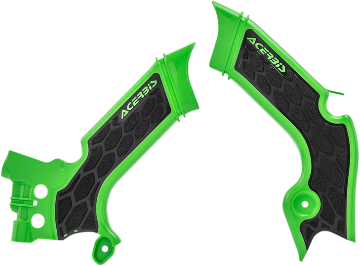 Acerbis X-Grip Frame Guards - Green/Black - Kx 250/450 2742601089