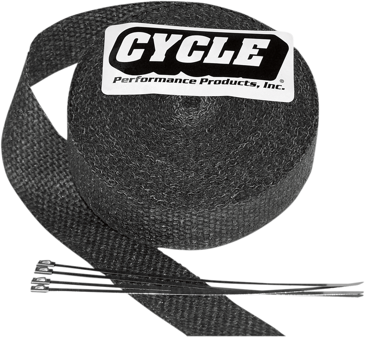 Cycle Performance Prod. Fiberglass Exhaust Wrap Kit - Black - 2" X 25' Cpp/9042