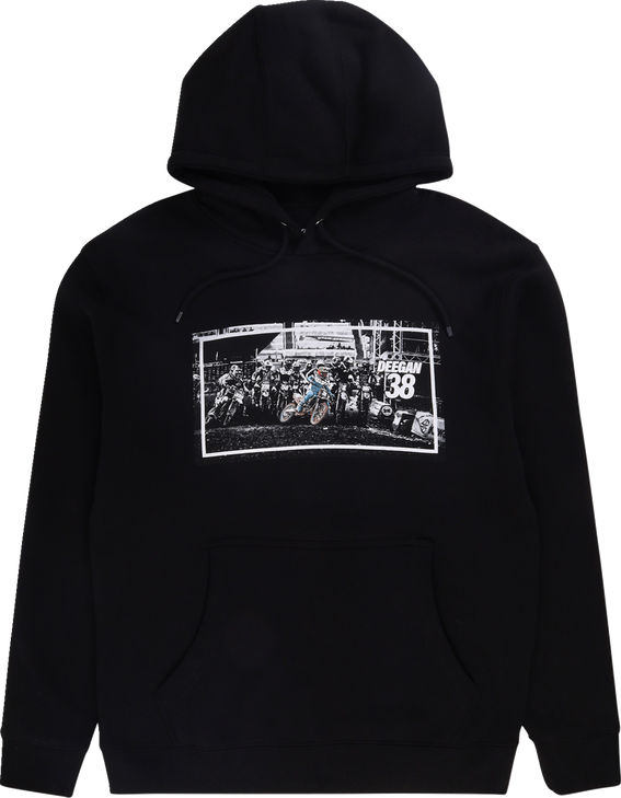 Deegan Apparel Holeshot Hoodie - Black - 2Xl Dmtfp3003Blk2Xl