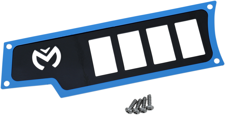 Moose Utility Dash Plate - Left - Blue 100-4342-Pu