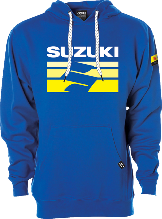 Factory Effex Suzuki Fade Pullover Hoodie - Royal - Medium 27-88402