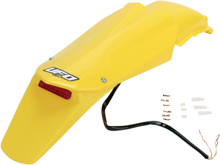 Ufo Enduro Rear Fender - W/Light - Yellow Hu03314-103