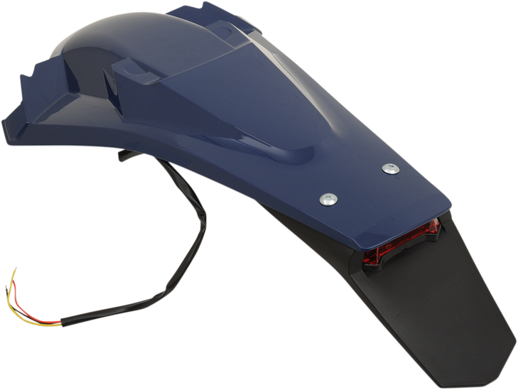 Ufo Enduro Rear Fender - With Light - Blue Hu03388087