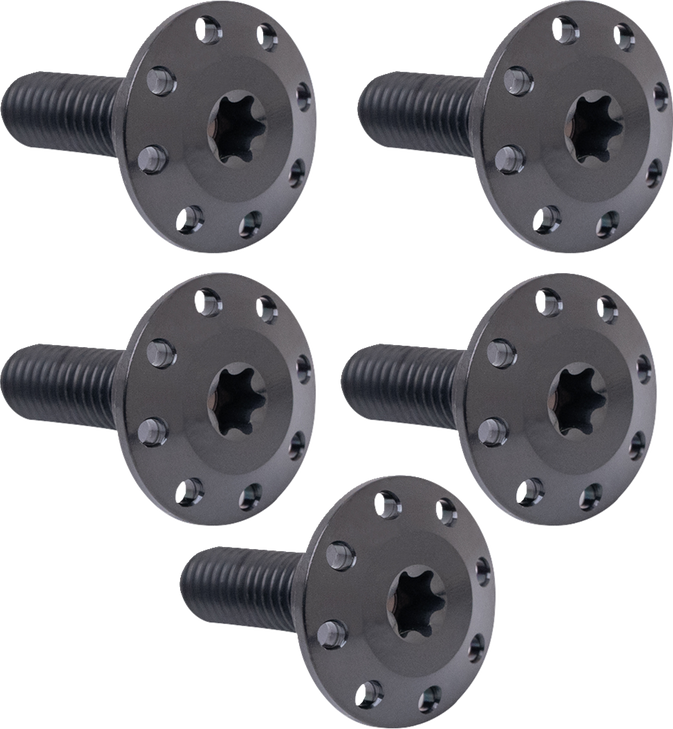 Bolt Kit - Holeshot/Front/Floating/Brake Rotor - Spoke Mount - Black - 5 Pack 300-907