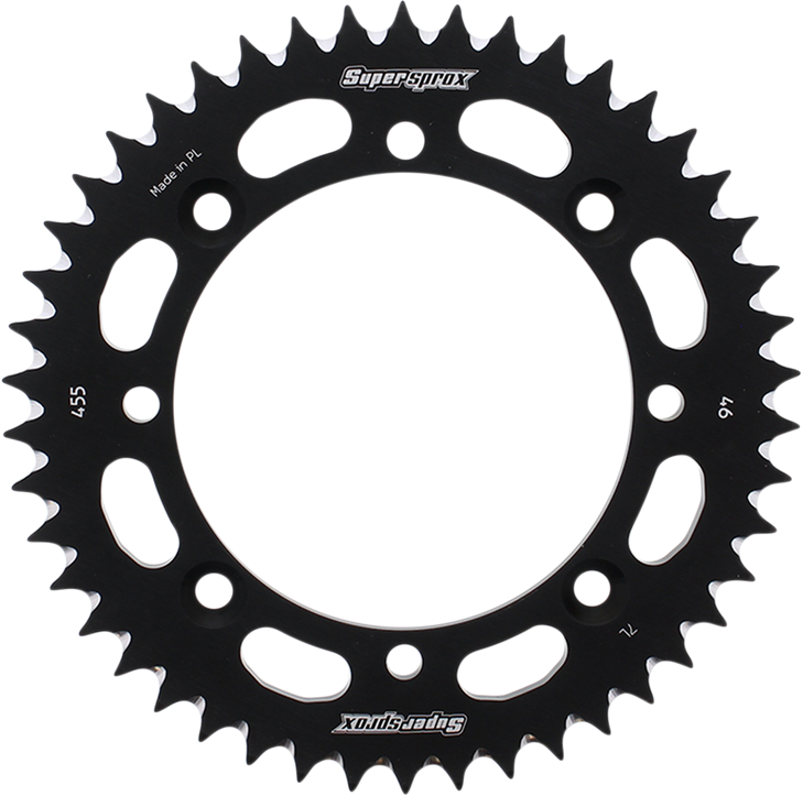 Supersprox Rear Sprocket - Black - Kawasaki/Suzuki - 46 Tooth Ral-455-46-Blk