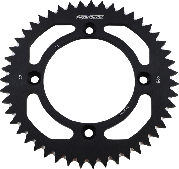 Supersprox Rear Sprocket - Black - Suzuki/Yamaha - 47 Tooth Ral-998-47-Blk