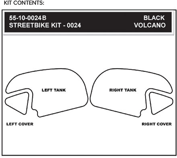 Stompgrip Traction Kit - Black - Honda 55-10-0024B
