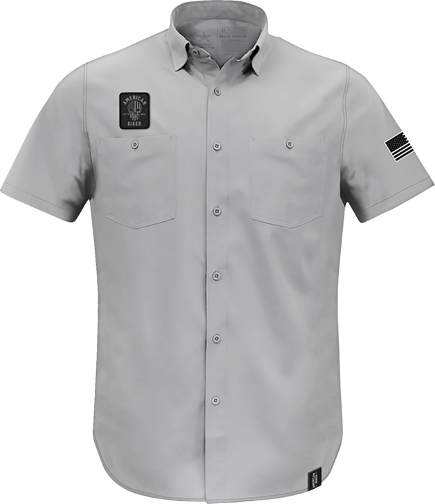 Biker Sam Lightweight Shirt - Gray/Black - Small Abbsam11St74Gysr