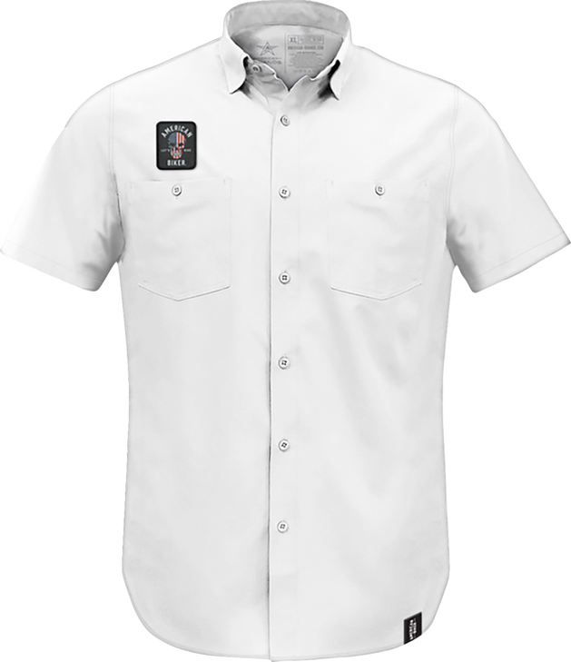 Biker Sam Lightweight Shirt - Red/White/Blue - Large Abbrwbsam13St74Whlr