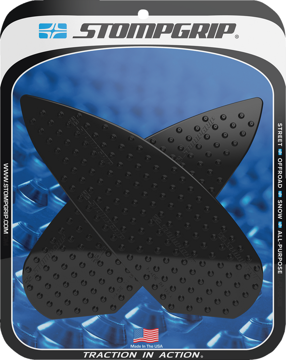 Stompgrip Traction Pad Tank Grips - Volcano - Black - Bmw 55-10-0165B