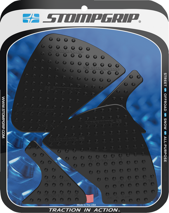 Stompgrip Traction Pad Tank Grips - Volcano - Black - Monster Plus/1200 Sp 55-10-0184B
