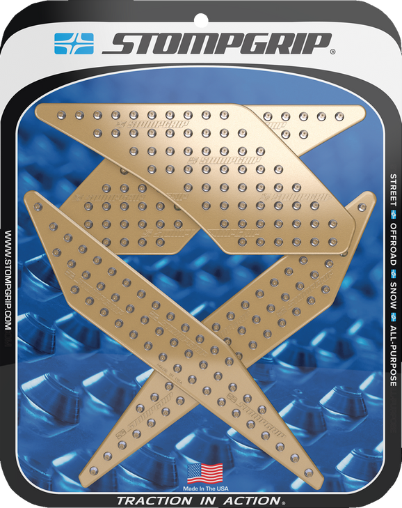 Stompgrip Traction Pad Tank Grips - Volcano - Black - Z125 Pro 55-10-0137C