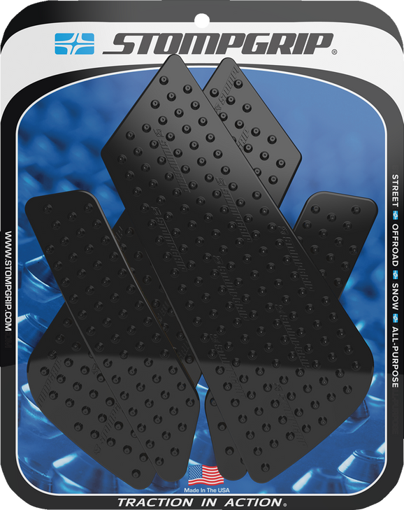 Stompgrip Traction Pad Tank Grips - Volcano - Black - S 1000 Xr/M 1000 Xr 55-10-0174B