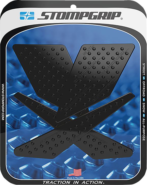 Stompgrip Traction Pad Tank Grips - Volcano - Black - Klr 300/Sm 55-10-0089-1B