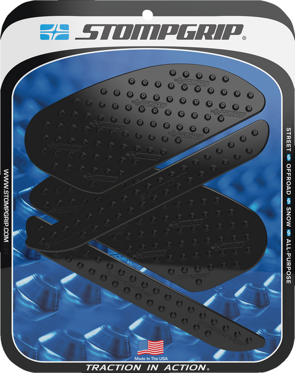 Stompgrip Traction Pad Tank Grips - Volcano - Black - Ninja H2 55-10-0108B