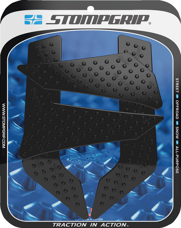 Stompgrip Traction Pad Tank Grips - Volcano - Black - Xt 250 55-10-0126B