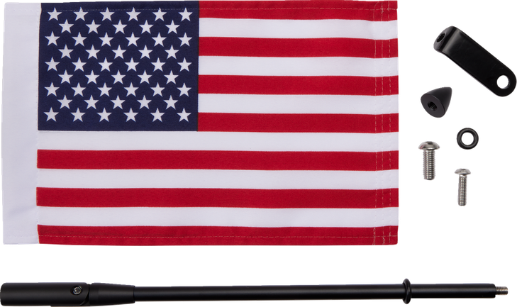 Show Chrome Folding Flag Pole - Black - Slingshot 44-104Bk