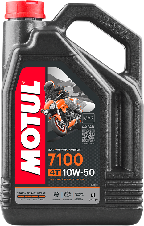 Motul 7100 4T Synthetic Oil - 10W-50 - 4L 104098