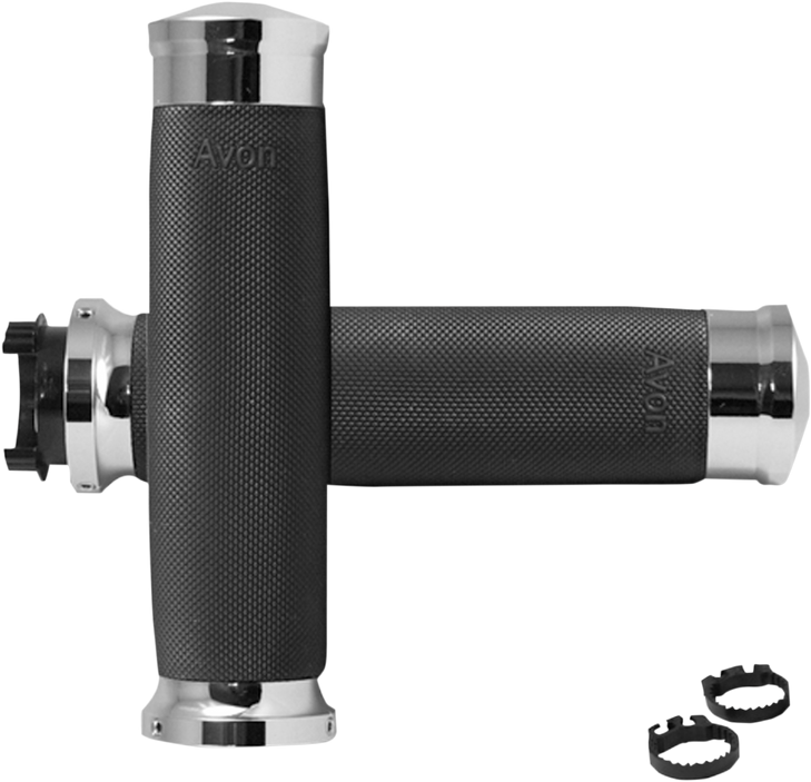 Avon Grips Custom Contour Grips - Metric - Chrome Mt-Cc-85-Ch