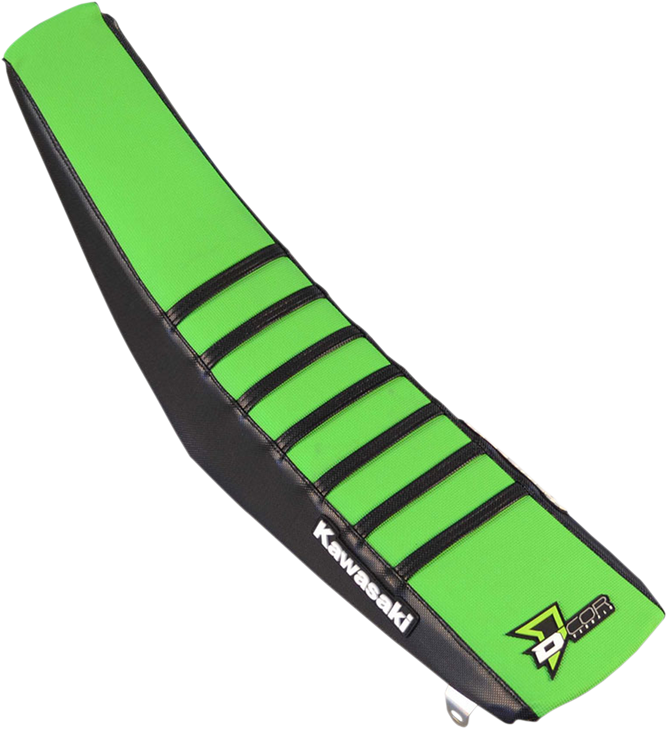 D'Cor Visuals Seat Cover - Green/Black - Kx250F/450F '12-'16 30-20-456