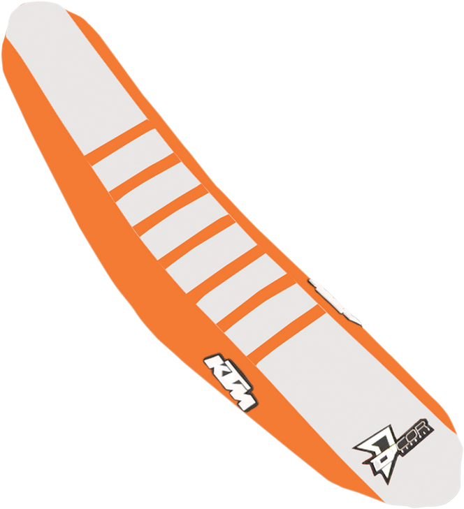 D'Cor Visuals Seat Cover - Orange/White - Sx/F '11-'16 30-30-214