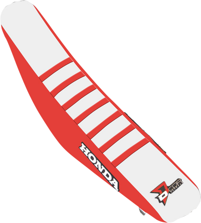 D'Cor Visuals Seat Cover - Red/White - Crf '21-'24 30-10-504