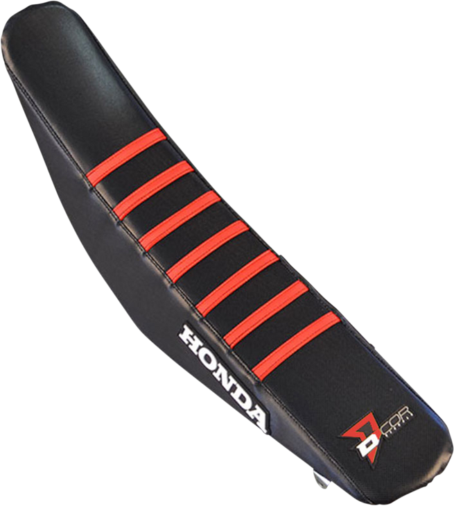 D'Cor Visuals Seat Cover - Black/Red - Crf '21-'24 30-10-500