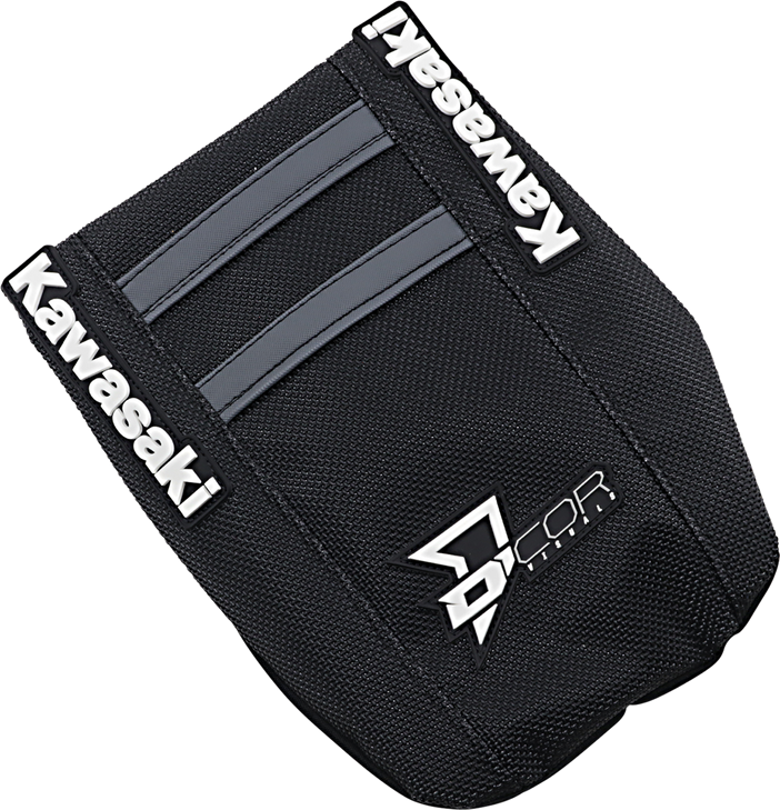 D'Cor Visuals Seat Cover - Black/Gray - Kx '19-'24 30-20-481