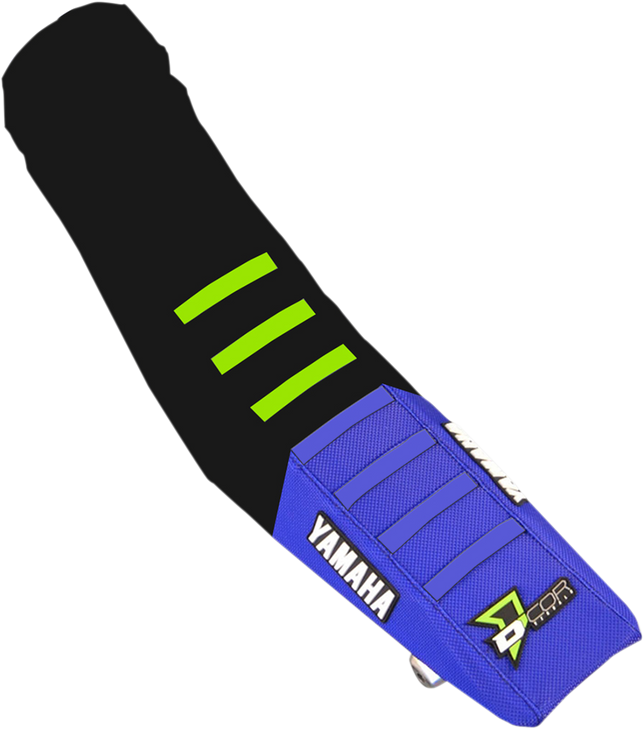 D'Cor Visuals Seat Cover - Black/Green/Blue - Yz250F/450F '18-'23 30-50-480