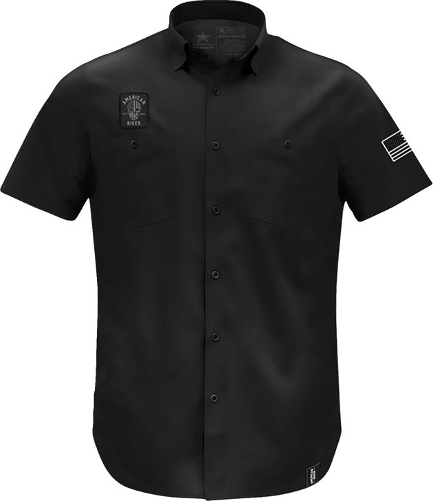Biker Sam Lightweight Shirt - Black/White - 3Xl Abbsam07St74Bk3R