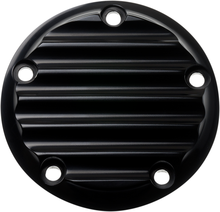 Joker Machine Points Cover - Finned - 5 Hole - Black Anodized 02-99-1