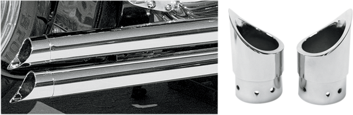 Baron Family Jewel Exhaust Tip - Chrome - Mini Scalloped Ba-1100-02