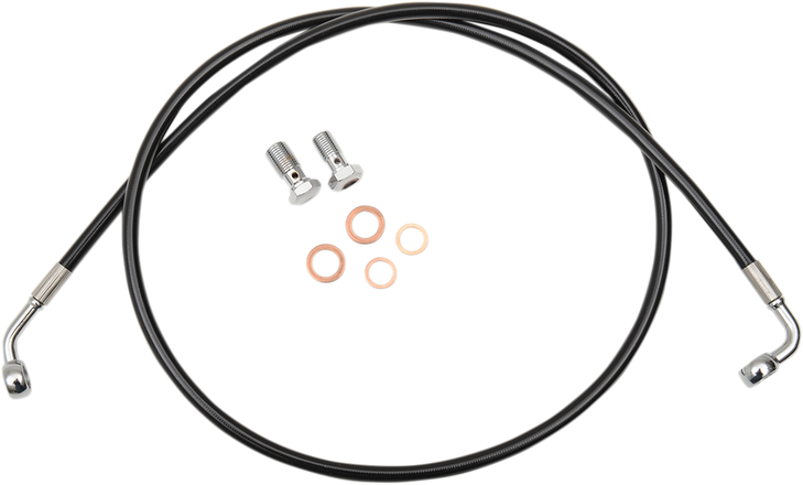 La Choppers Brake Line - 15" - 17" Ape Hanger Handlebars - Black La-8100B16B