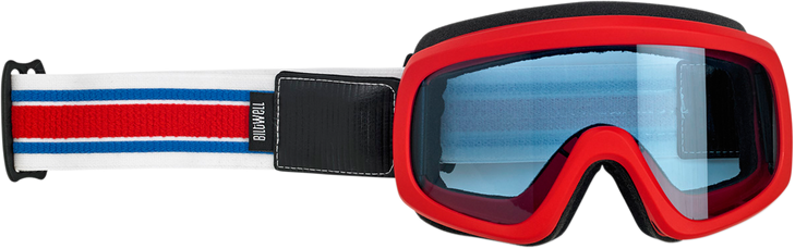 Biltwell Overland 2.0 Goggles - Racer - Red/White/Blue 2111-5605-007