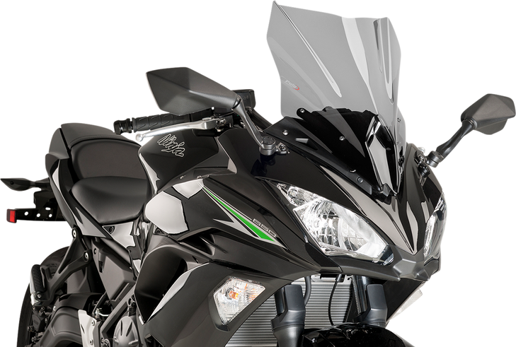 Puig Hi-Tech Parts Race Windscreen - 17-3/4" - Smoke - Kawasaki 9711H