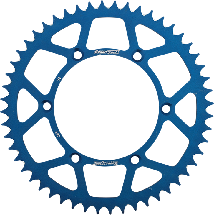 Supersprox Rear Sprocket - Alloy - Blue - 52-Tooth Ral-245-52-Blu