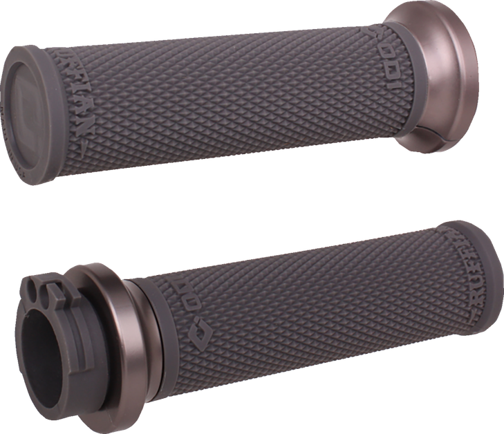 Odi Ruffian Lock-On Street Grips - Cable - Black/Gunmetal V30Hcwh-H