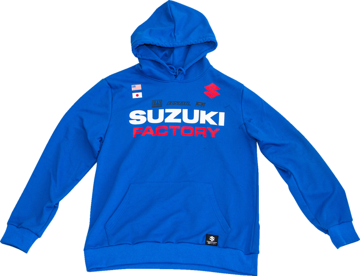 D'Cor Visuals Suzuki Factory Sweatshirt - Blue - Medium 85-214-2