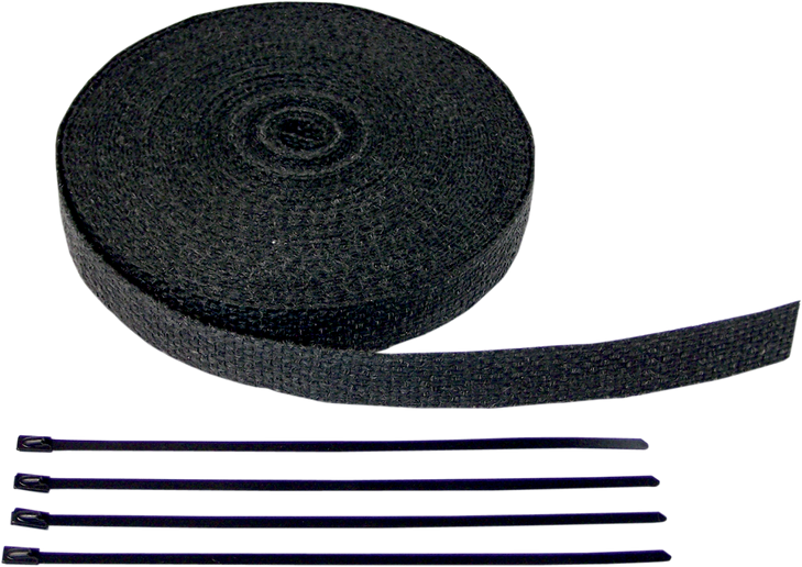 Cycle Performance Prod. Fiberglass Exhaust Wrap Kit - Black - 1" X 50' Cpp/9044B