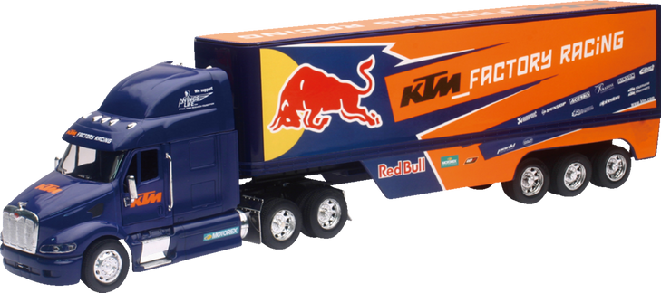 Peterbilt Red Bull Ktm Race Team Truck - 1:32 Scale - Blue/Orange 14393